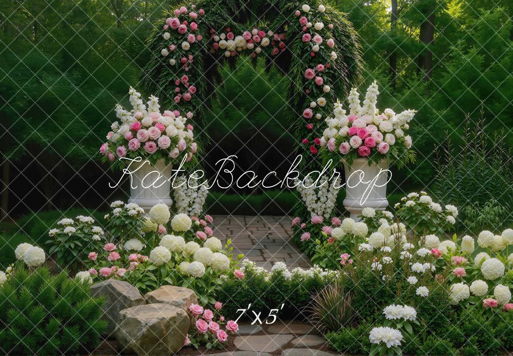 Kate Flower Arch Garden Pathway Backdrop Designed by Mini MakeBelieve -UK