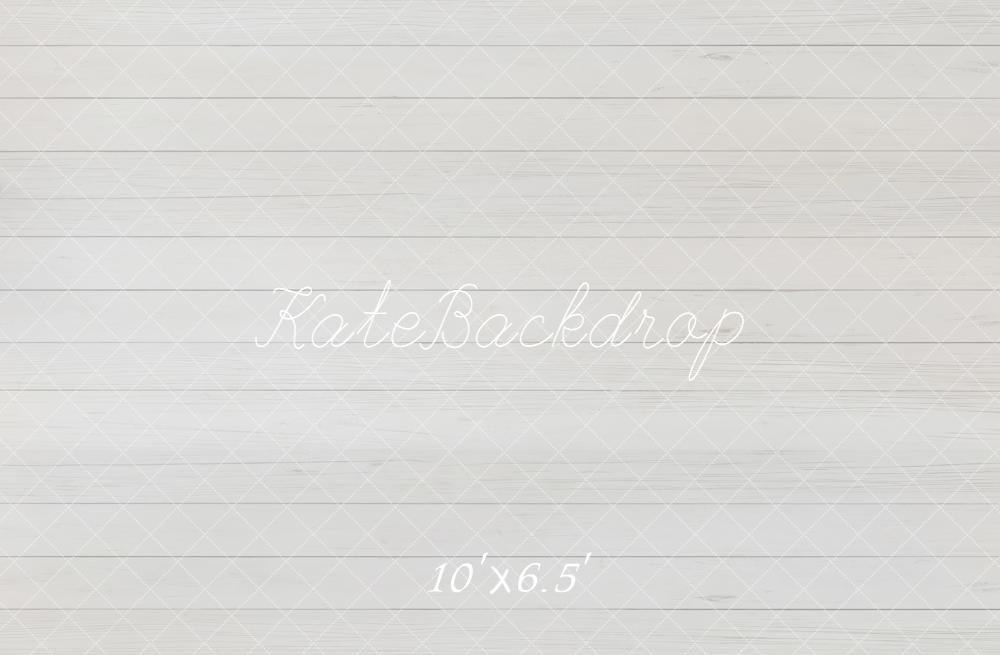Kate White Wood Plank Texture Backdrop Designed by Emetselch -UK