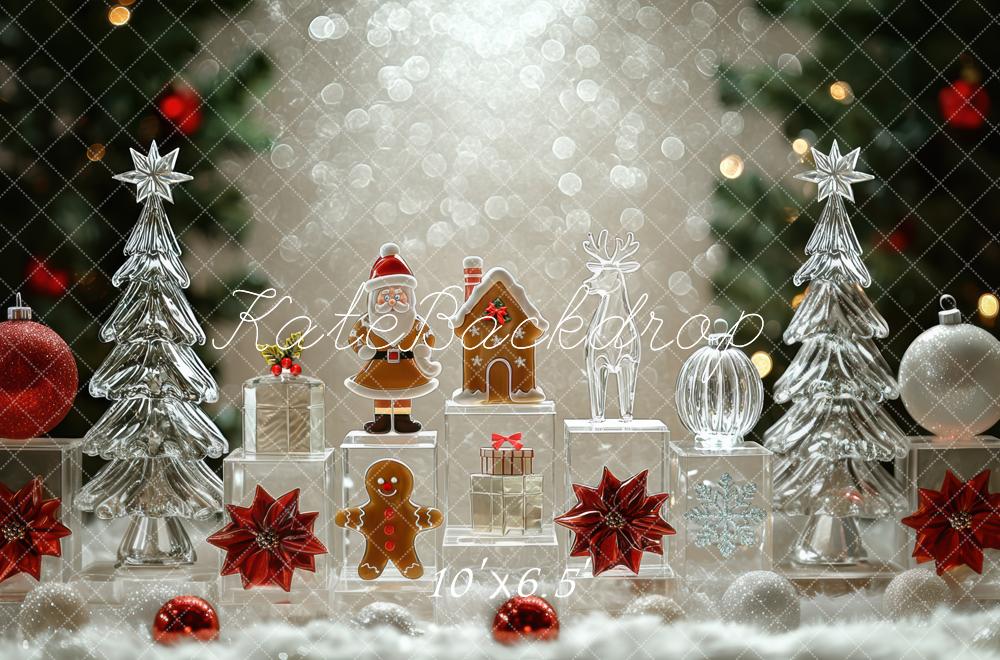Kate Christmas Crystal Trees Presents Bokeh Backdrop Designed by Mini MakeBelieve -UK