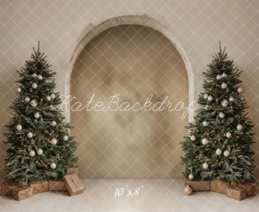 Kate Christmas Trees Archway Fleece Backdrop Designed by Emetselch -UK
