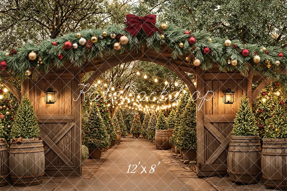 Kate Christmas Archway Garland Fairy Lights Backdrop Designed by Emetselch