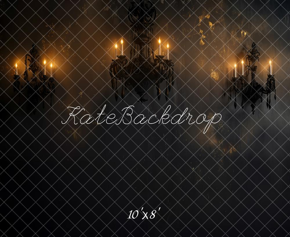 Kate Gothic Chandeliers Vintage Wall Fleece Backdrop Designed by Emetselch -UK