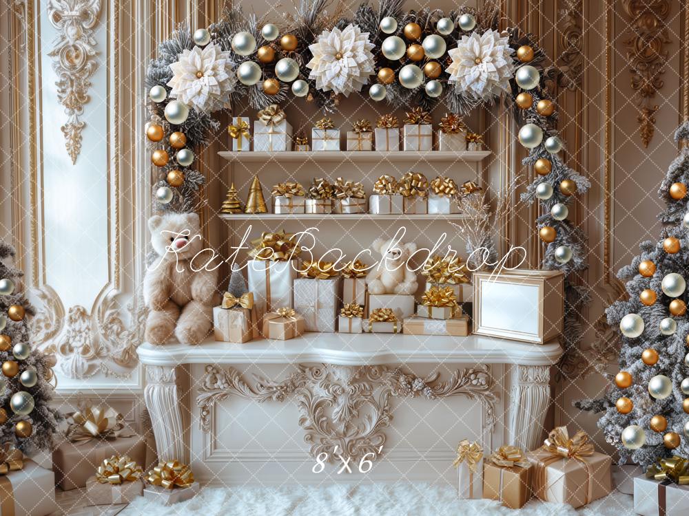 Kate Christmas Gift Arch Shelves Ornaments Backdrop Designed by Mini MakeBelieve -UK