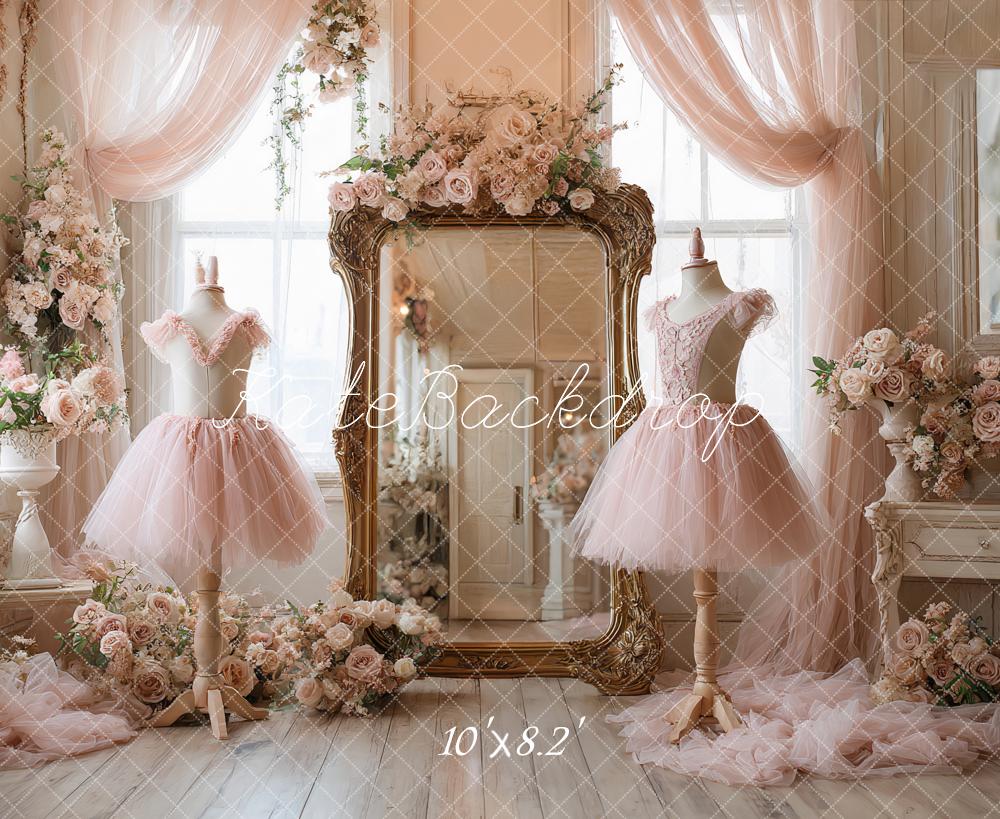 Kate Ballet Dress Pink Floral Mirror Backdrop Designed by Ashley Paul