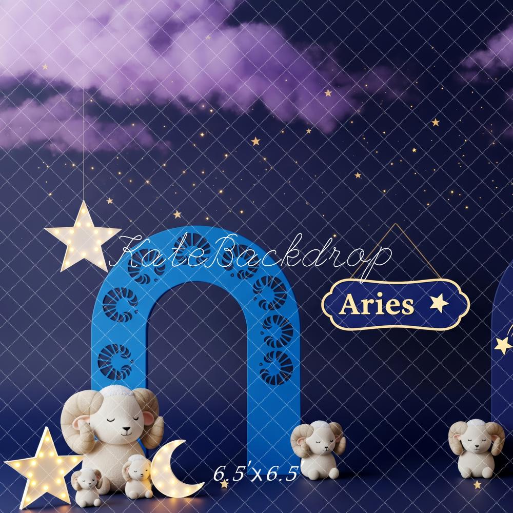 Kate Aries Star Arch Sheep Night Backdrop Designed by Patty Robert