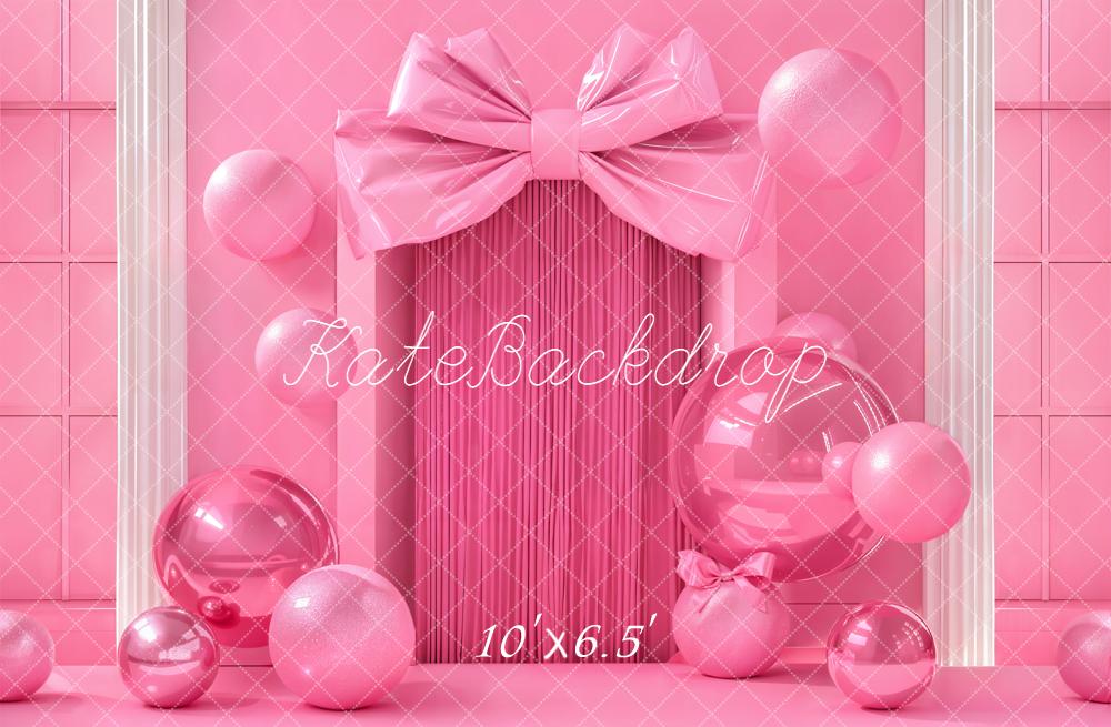 Kate Pink Gift Box Balloons Backdrop Designed by Emetselch