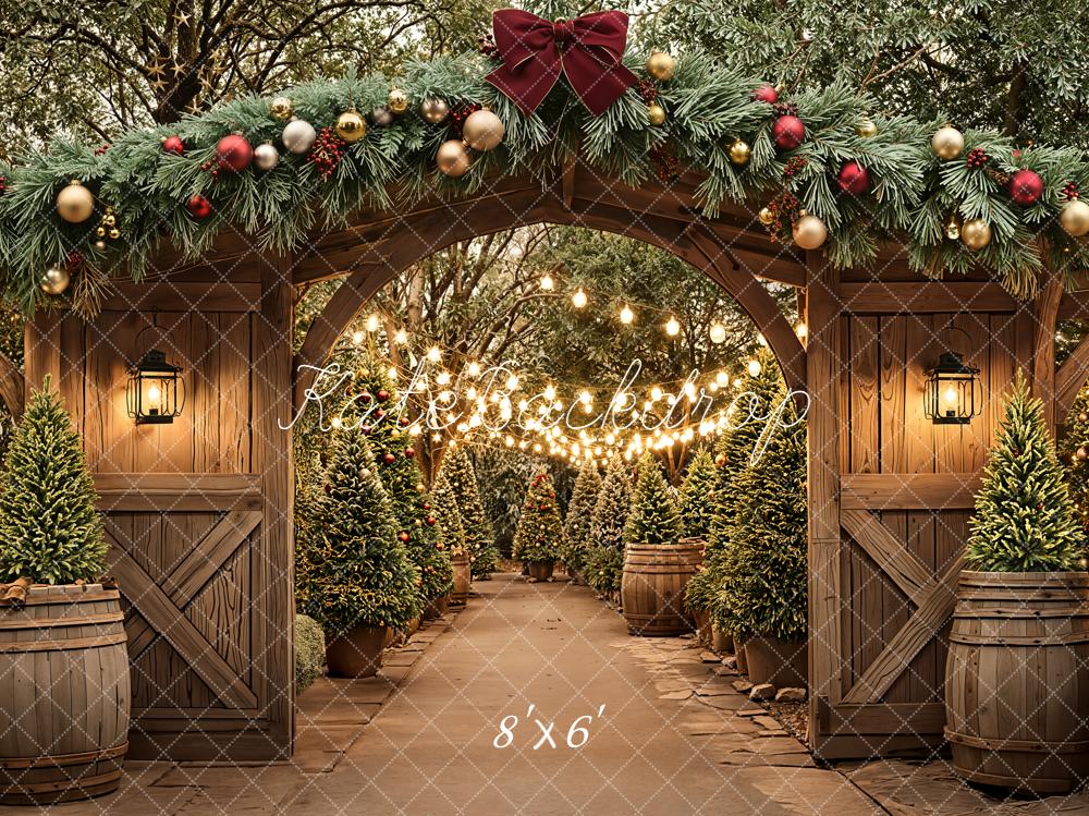 Kate Christmas Archway Garland Fairy Lights Backdrop Designed by Emetselch