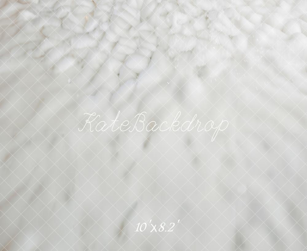 Kate Snowy Ground Texture White Floor Backdrop Designed by Emetselch -UK