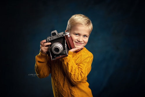 Kate Dark Blue Abstract Backdrop for Photography -UK