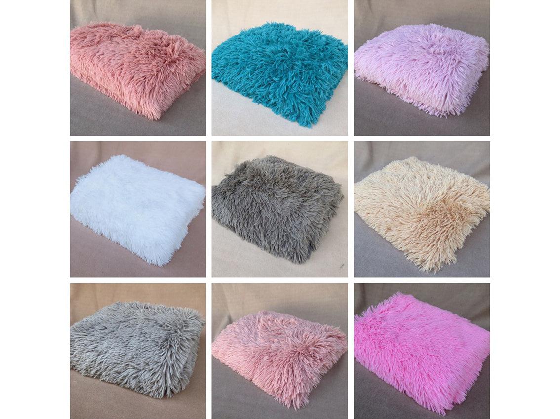 Kate Various Color Long Plush Faux Fur Blanket for Photography -UK