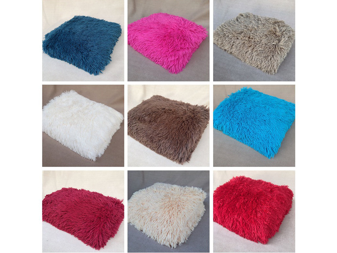Kate Various Color Long Plush Faux Fur Blanket for Photography -UK