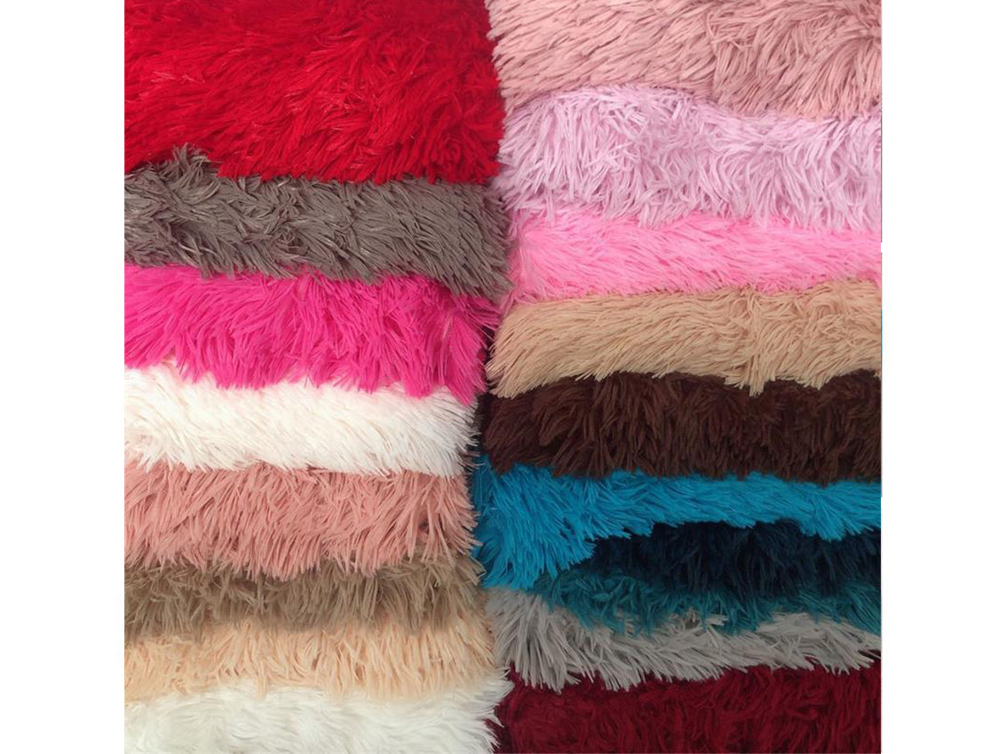 Kate Various Color Long Plush Faux Fur Blanket for Photography -UK