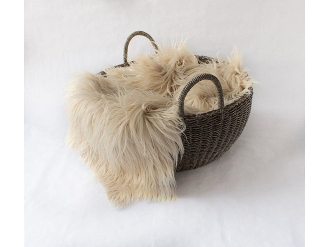 Kate Long Plush Faux Fur Blanket for Newborn Photography -UK