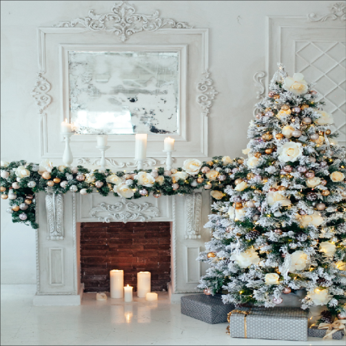 Kate White Christmas Photography Backdrop Indoor Fireplace Studio Props - Kate backdrop UK