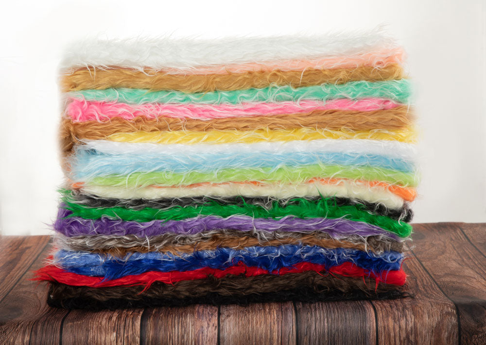 Kate Various Colors Faux Fur Blanket Props Posing fabrics for Baby Photography -UK