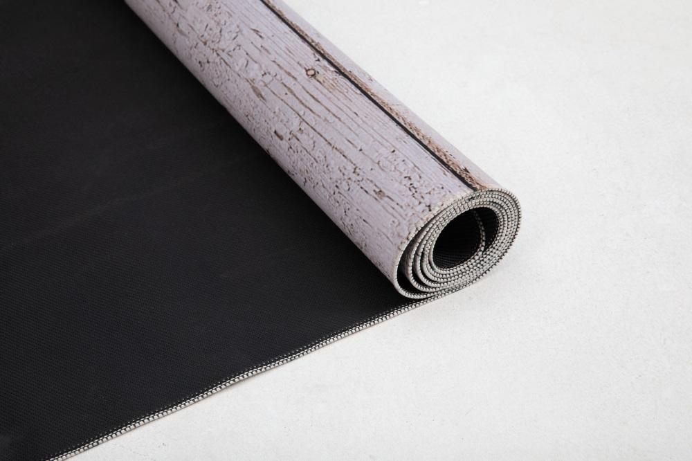 Kate Retro Milk White Wood backdrop Rubber floor Mat -UK