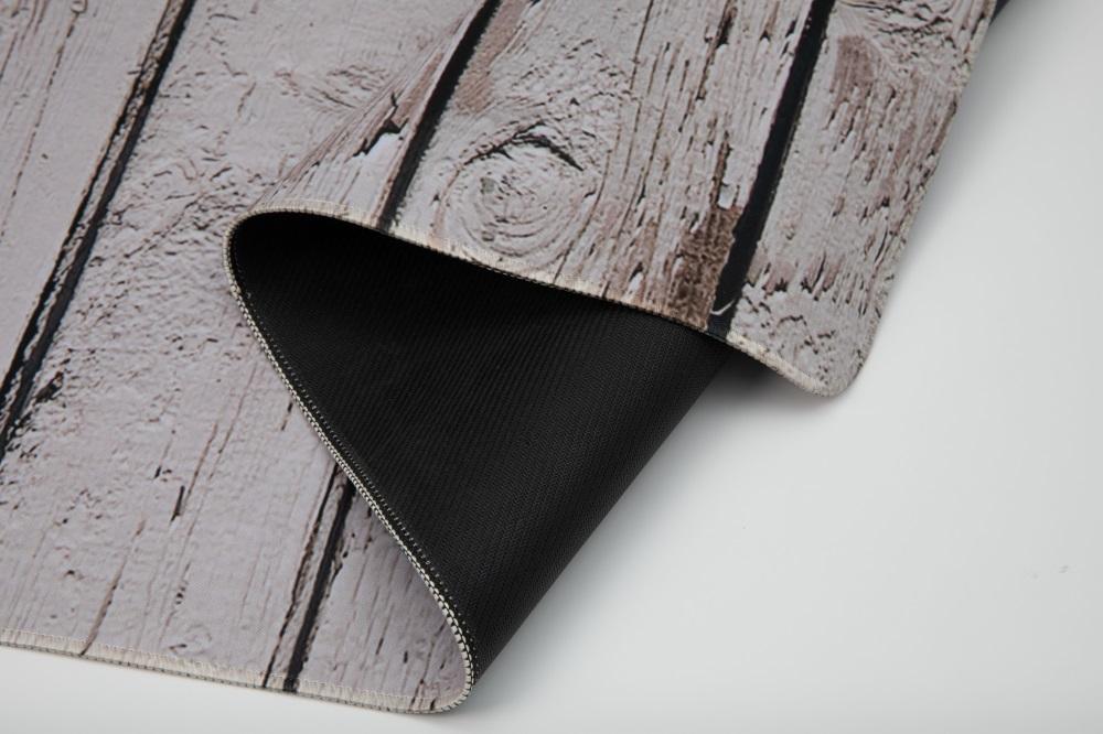 Kate Retro Milk White Wood backdrop Rubber floor Mat -UK