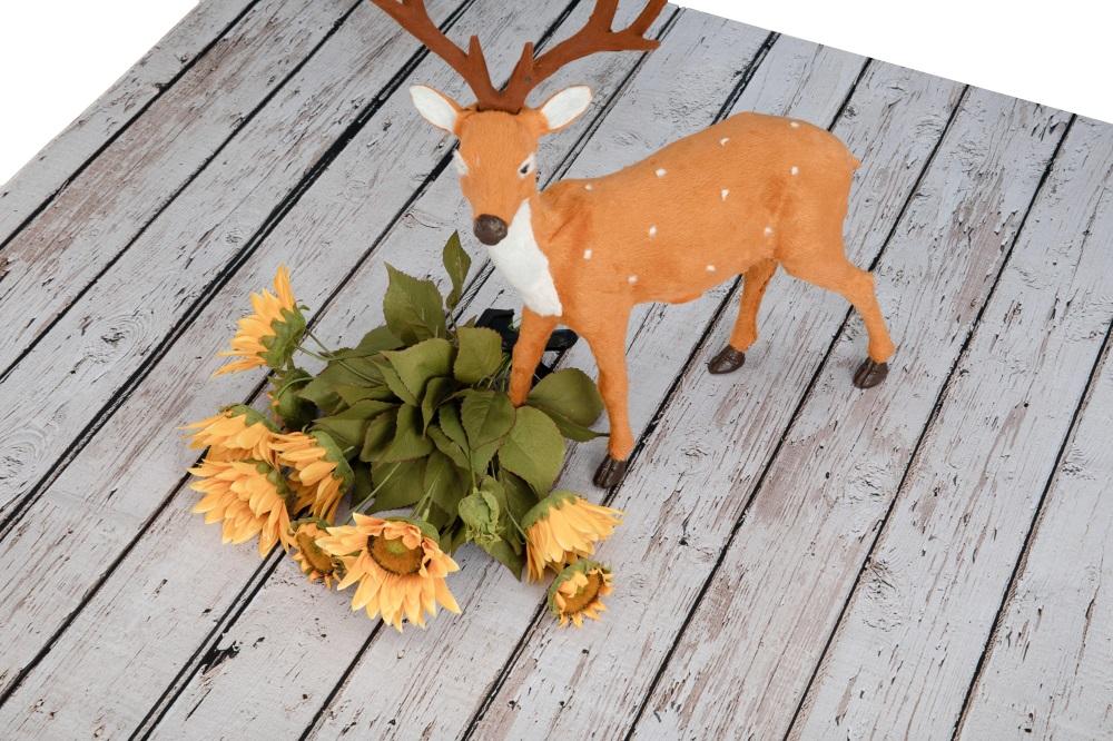 Kate Retro Milk White Wood backdrop Rubber floor Mat -UK