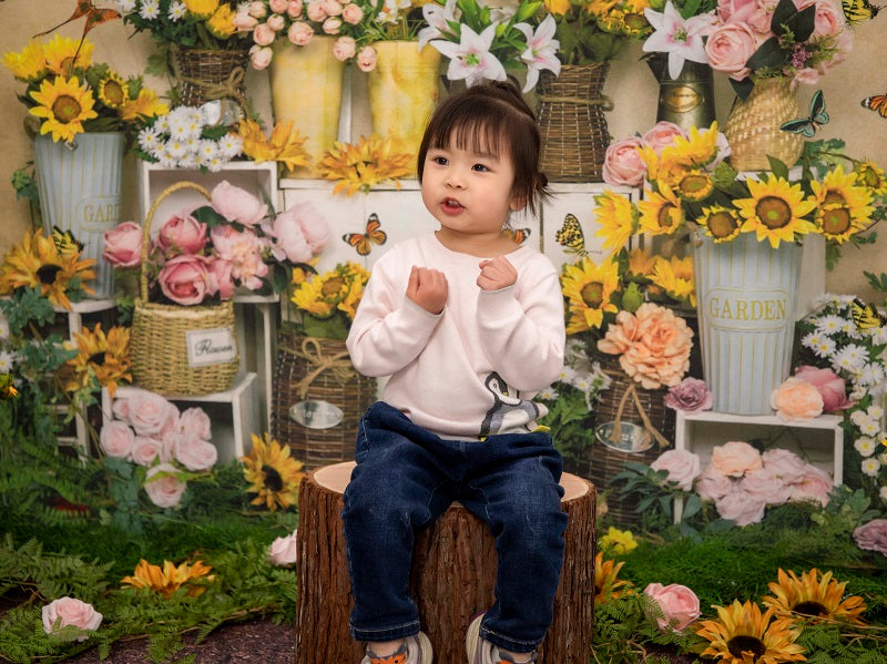 Kate Spring Flowers Butterfly Florist Backdrop Designed by Emetselch -UK