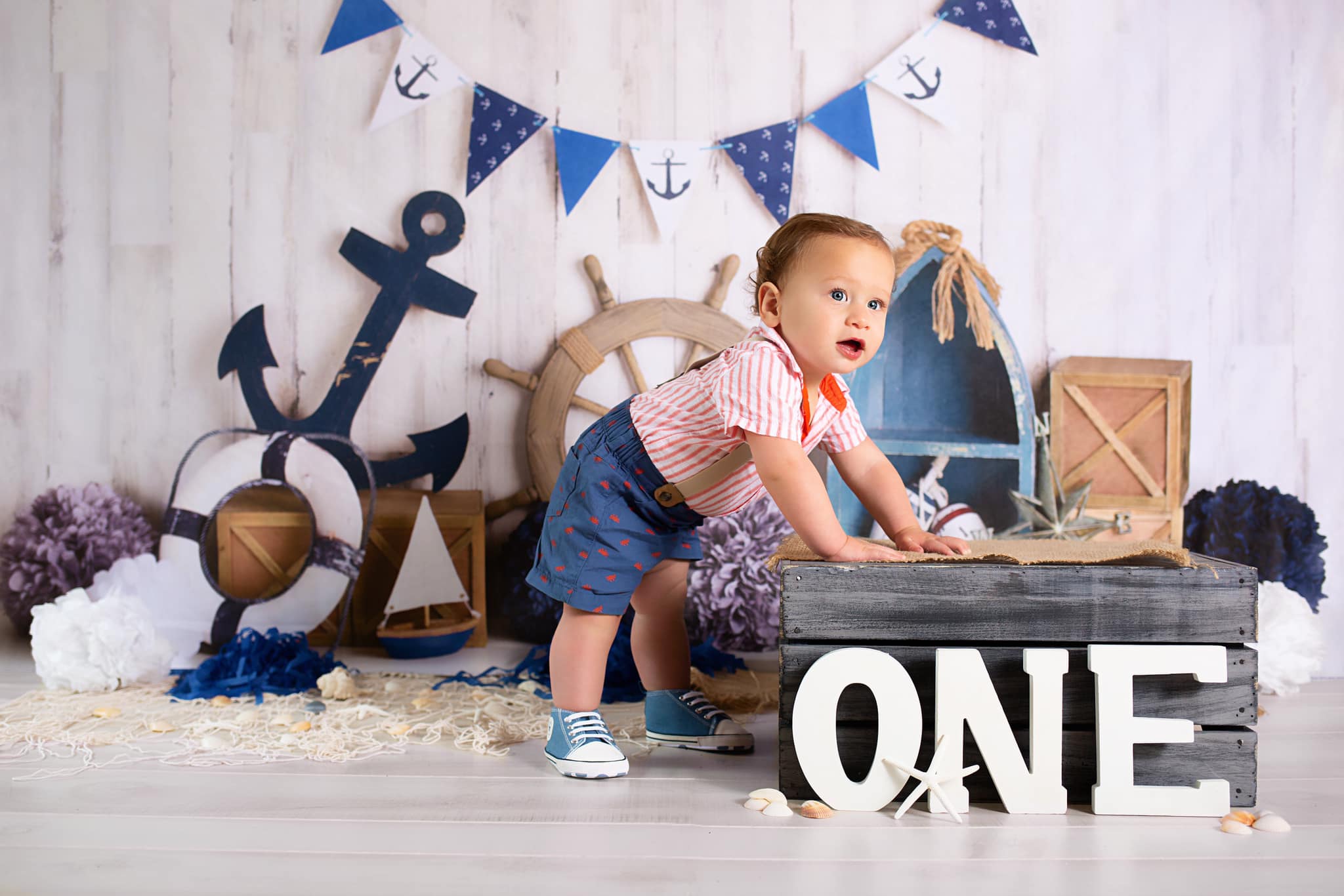 Kate Sailor Boy\Children Nautical Backdrop Designed By Mandy Ringe Photography -UK