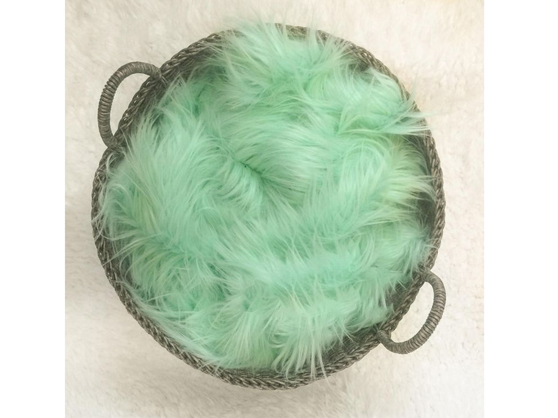 Kate Long Plush Faux Fur Blanket for Newborn Photography -UK