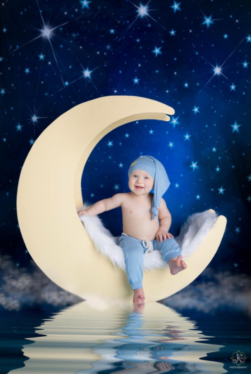 Katebackdrop£ºKate Children Night Blue Sky Light Stars Backdrop