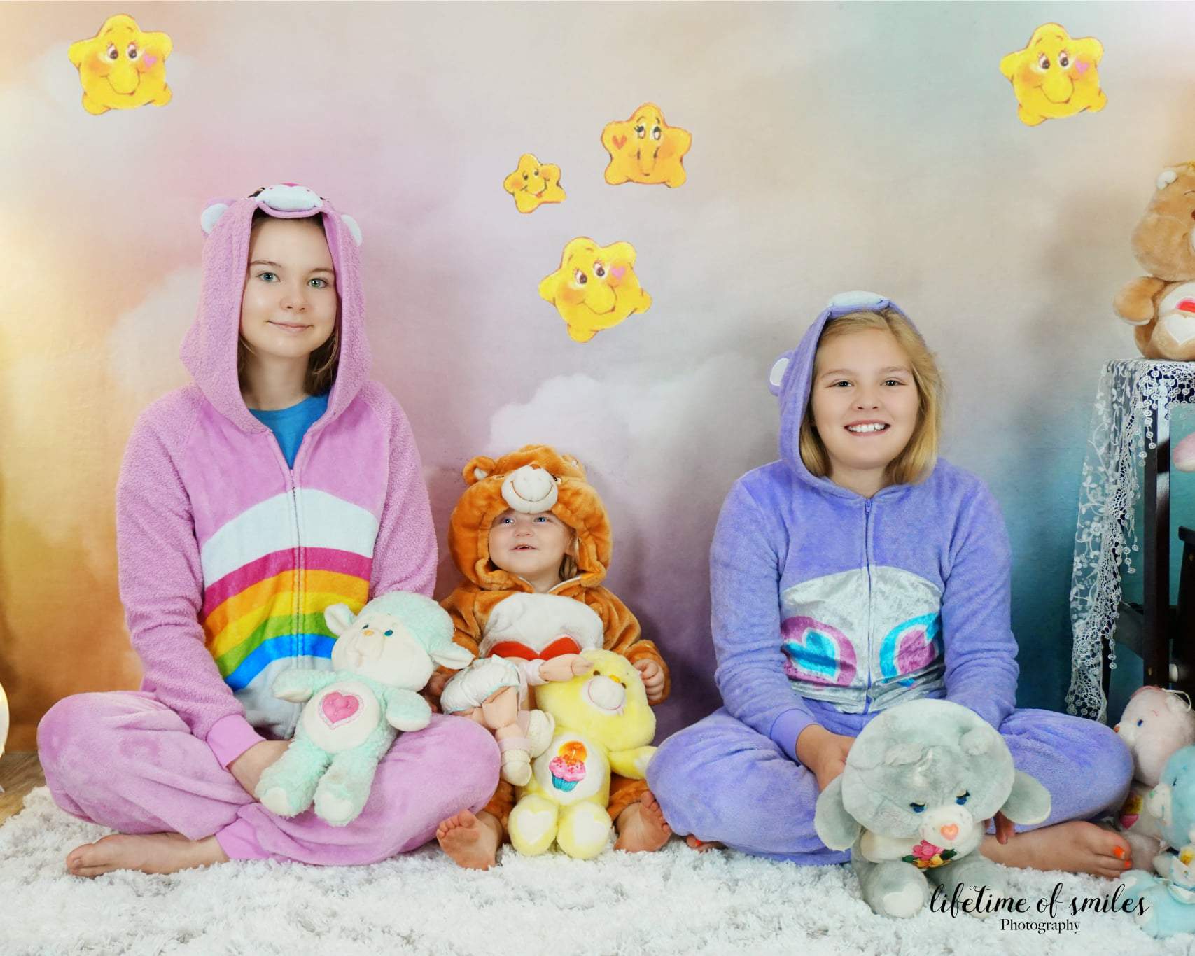 Kate Cake Smash Backdrop Rainbow Clounds Designed by Chain Photography -UK