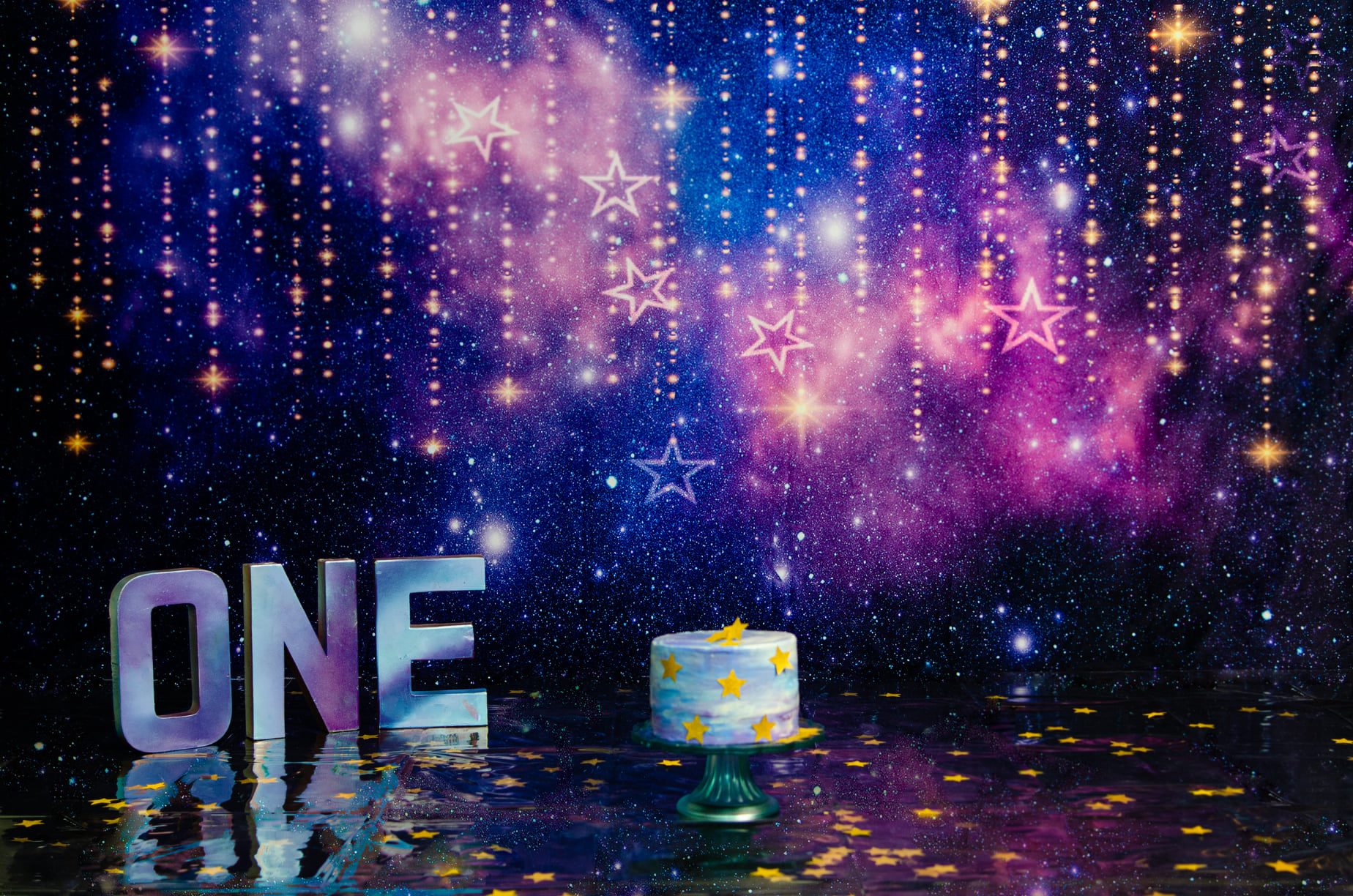 Kate Purple Sky Stars Backdrop for Children Photography -UK