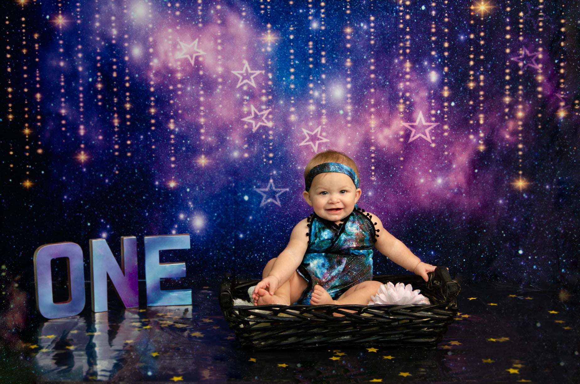 Kate Purple Sky Stars Backdrop for Children Photography -UK