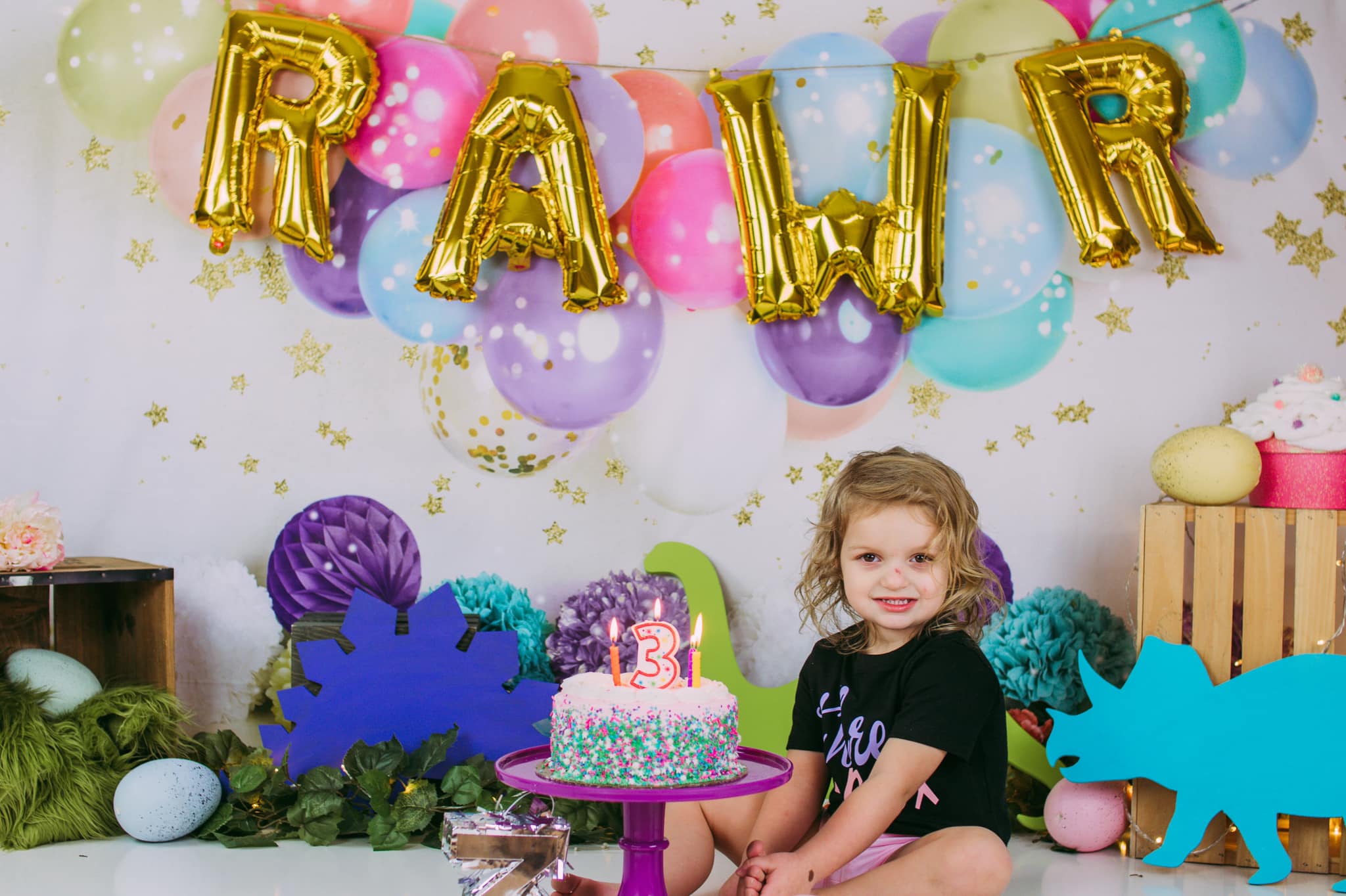Kate Birthday Balloons and Stars Backdrop Designed By Mandy Ringe Photography -UK