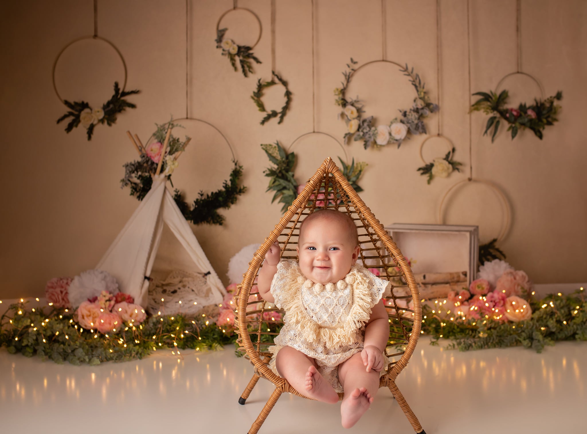 Kate Spring Flowers Camping Children Backdrop Designed by Mandy Ringe Photography