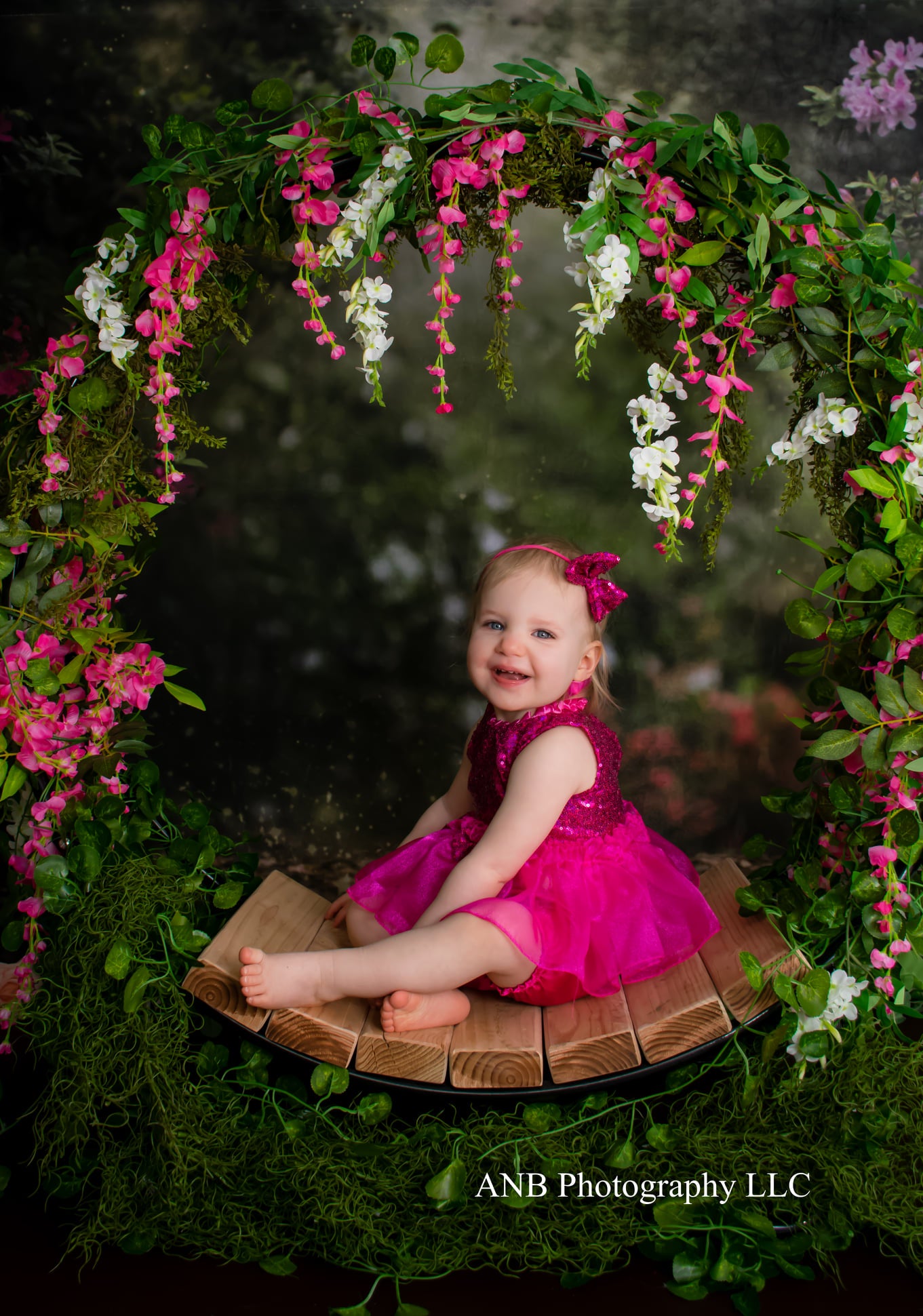 Kate Pink Floral Garden spring Backdrop for Photography Designed by Pine Park Collection -UK