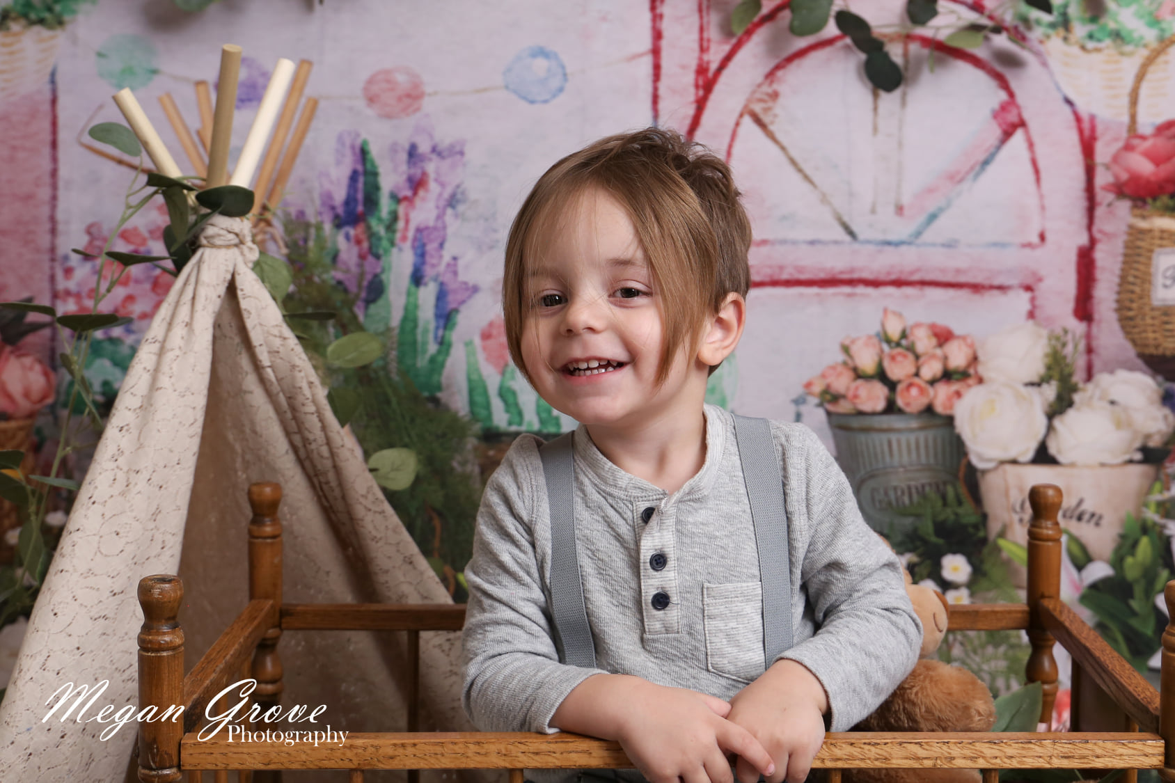 Kate Spring Flower Shop Flowers Tent Backdrop Designed by Emetselch -UK