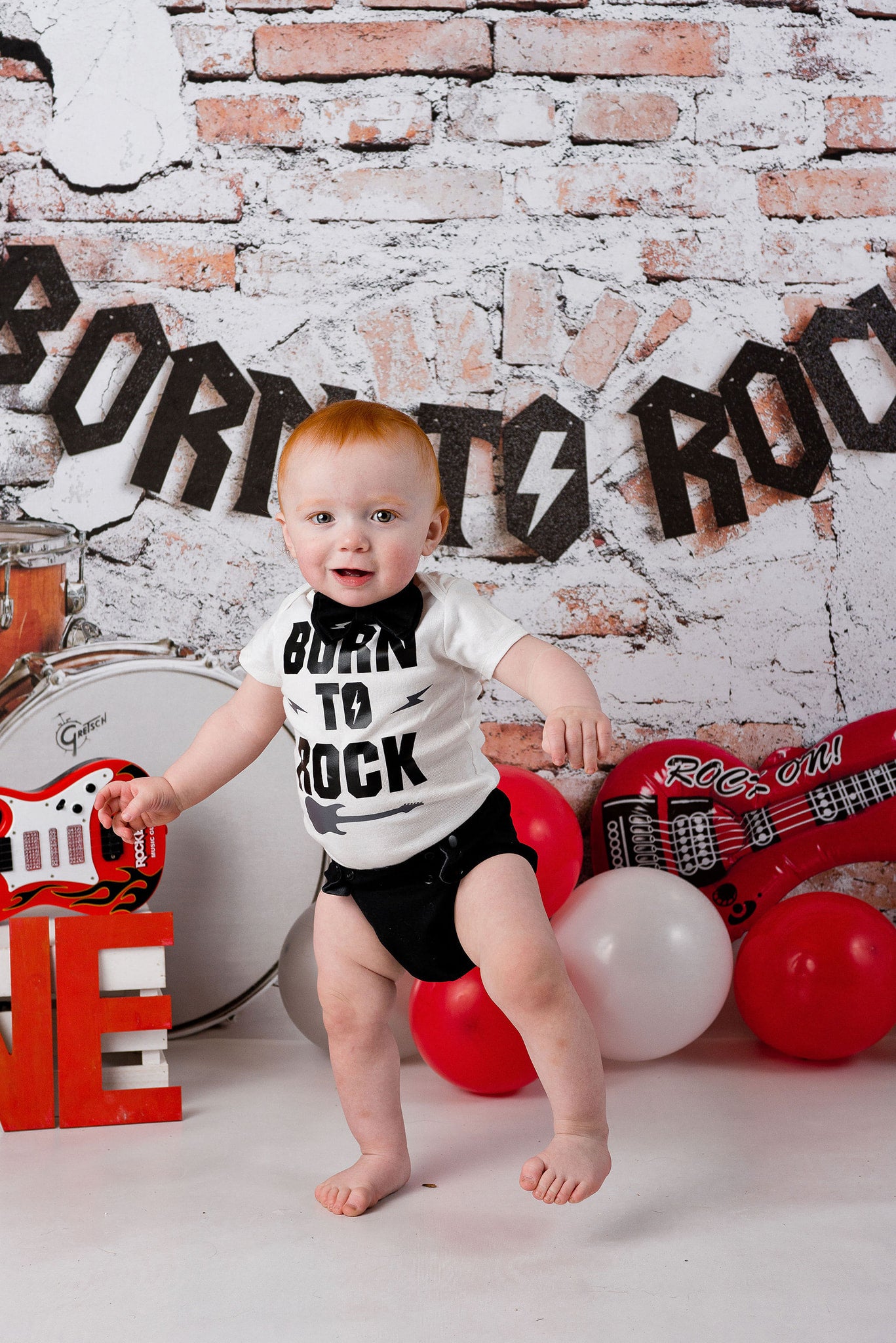 Kate Born to Rock with Guitar Children Backdrop Designed by Megan Leigh Photography -UK