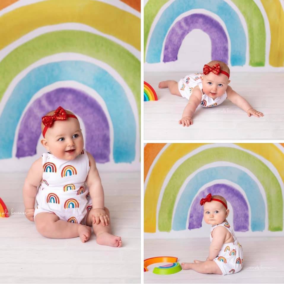 Kate Watercolor Rainbow Backdrop Designed by Mandy Ringe Photography -UK
