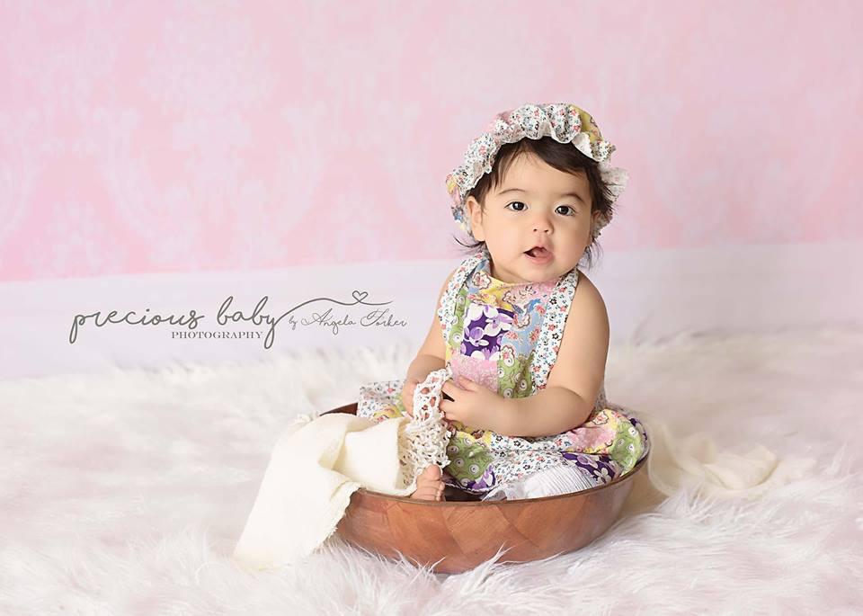 Katebackdrop:Kate Children Pink Wall Pattern Backdrops Photography White/Cream Wood Flooring