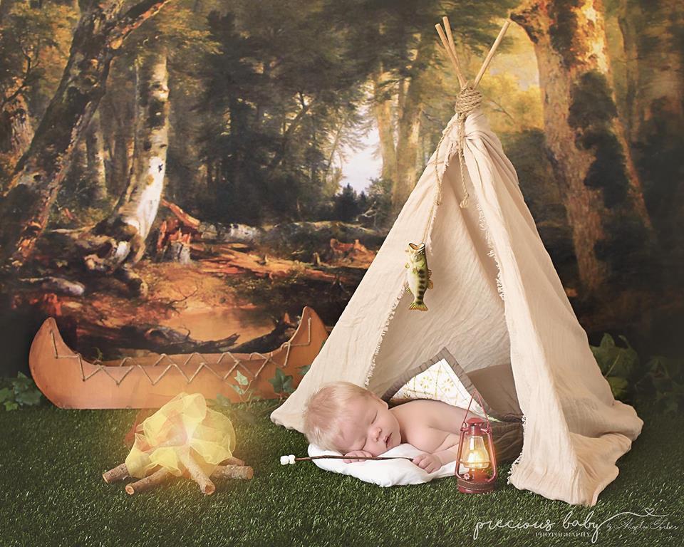 Katebackdrop£ºKate Forest Old Green Trees Scenery Photography Backdrops for Christmas