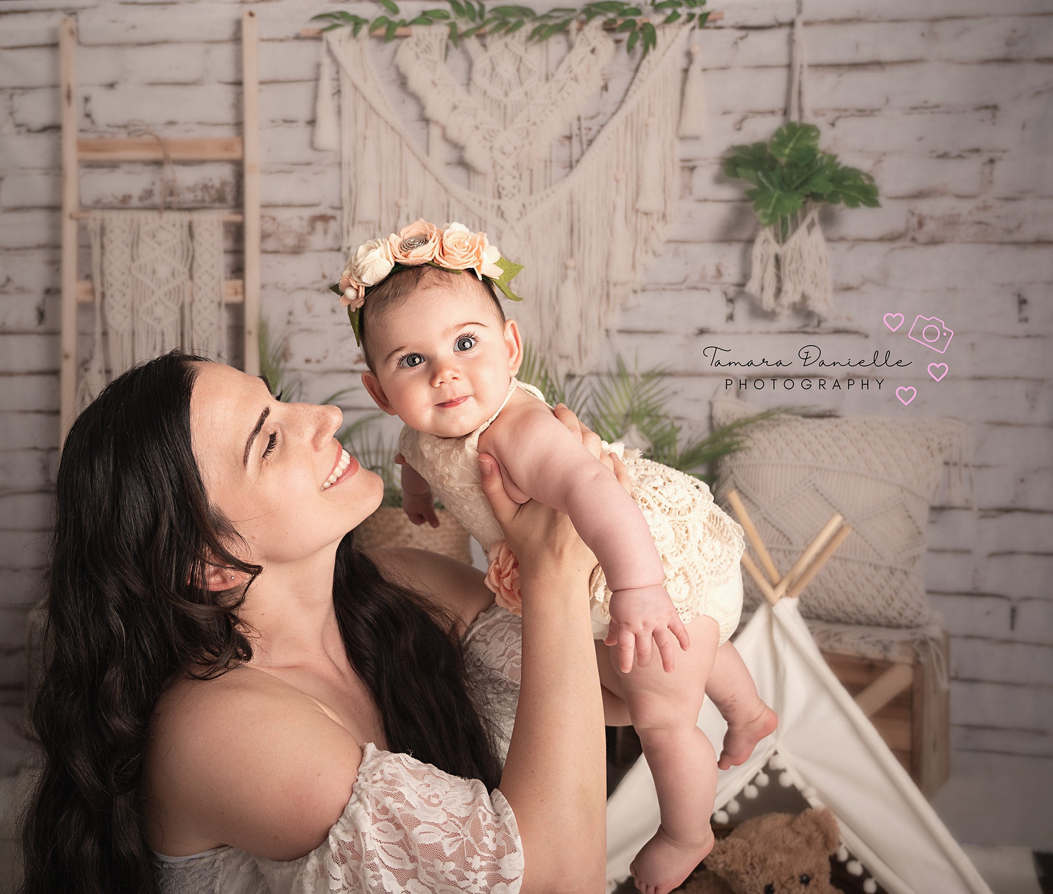 Kate Boho Mother's Day Spring Plants Backdrop Designed by Emetselch -UK