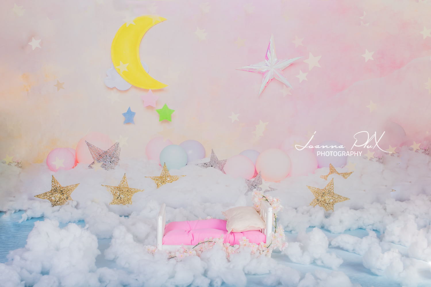 Kate Children Cake Smash Moon Star Backdrop Designed by Emetselch -UK