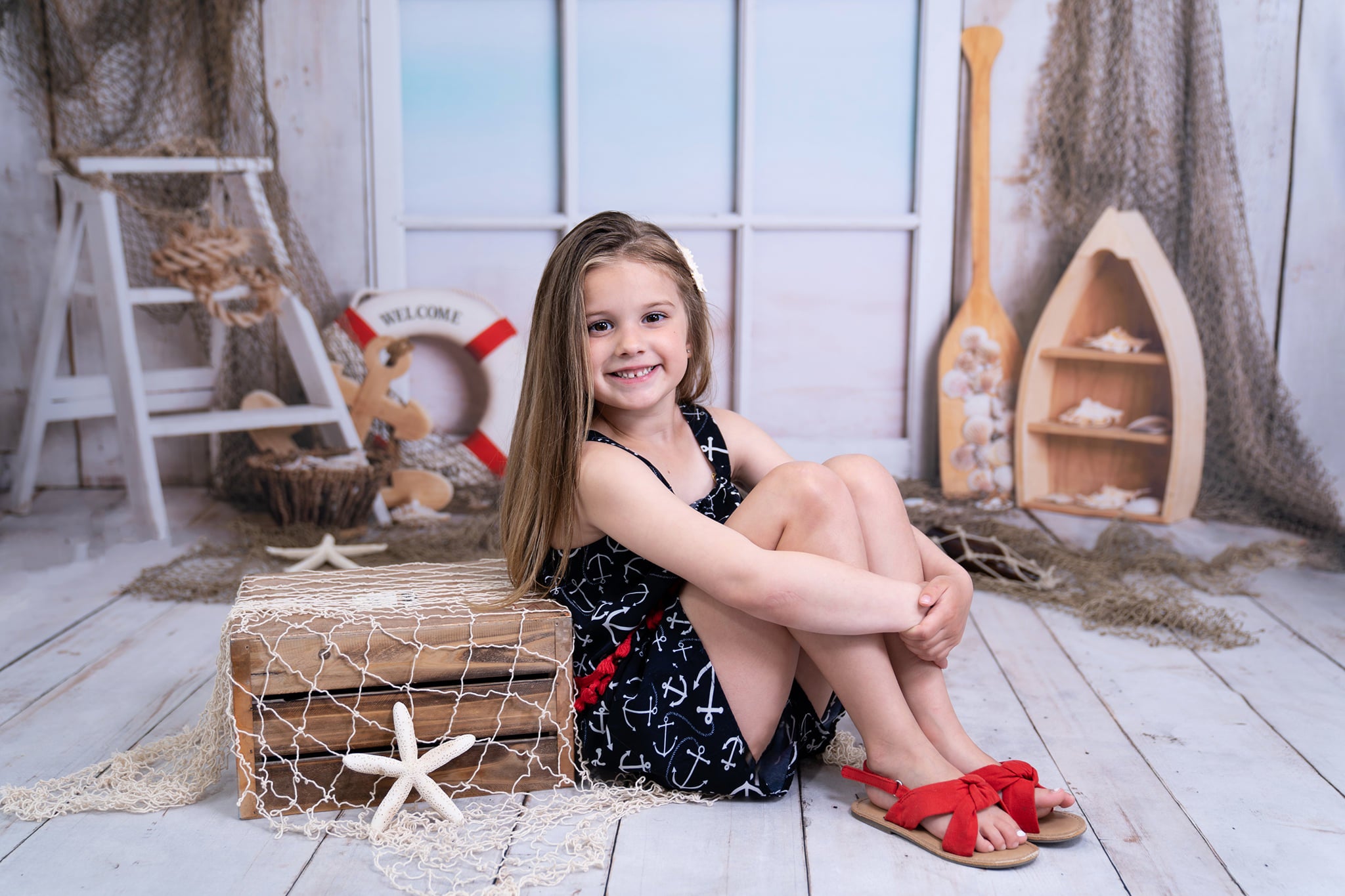 Kate Summer Sailor Boatman Window Backdrop Designed By Rose Abbas -UK