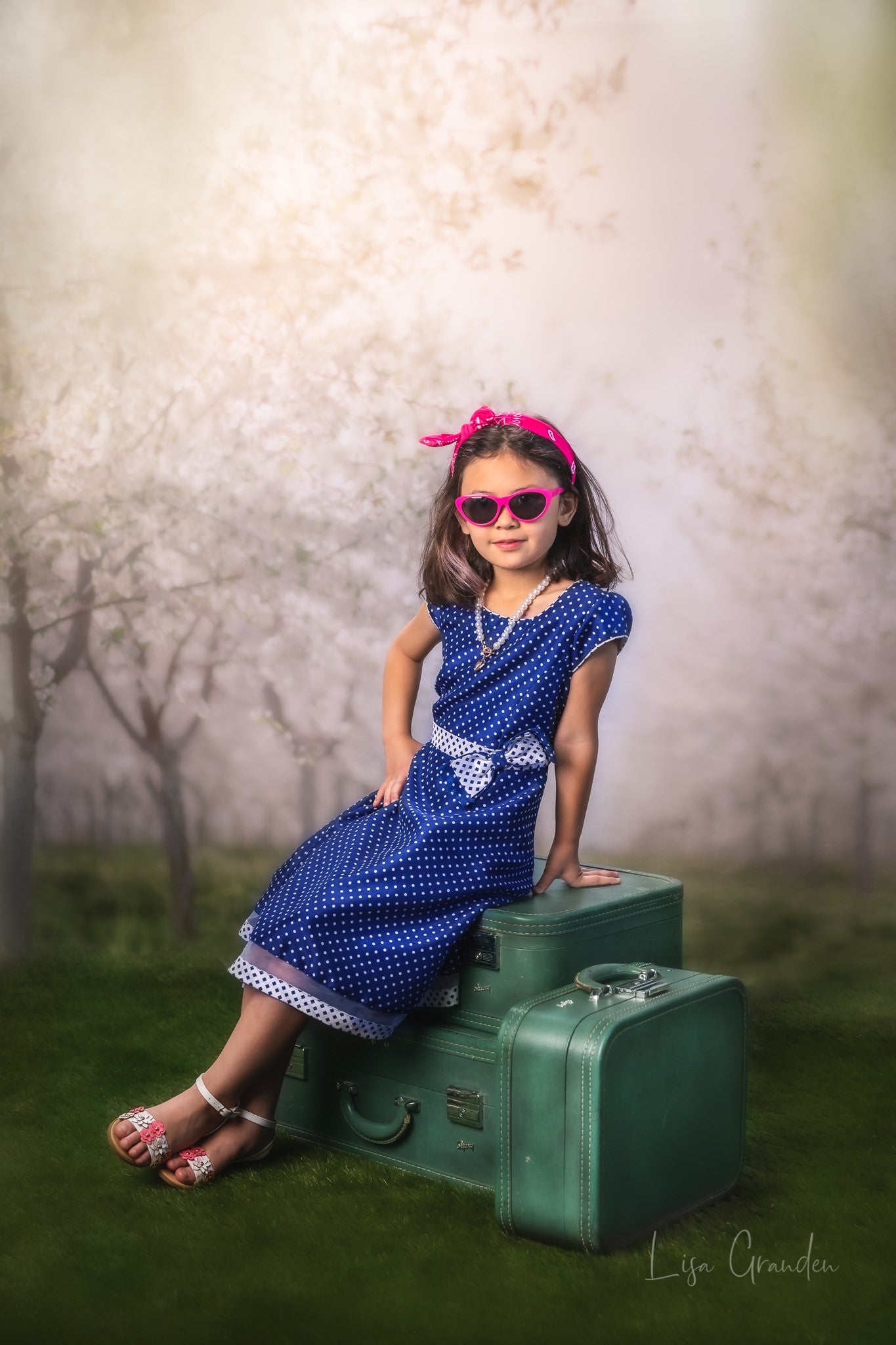 Kate Spring Orchard in White Backdrop for Photography Designed by Lisa Granden -UK