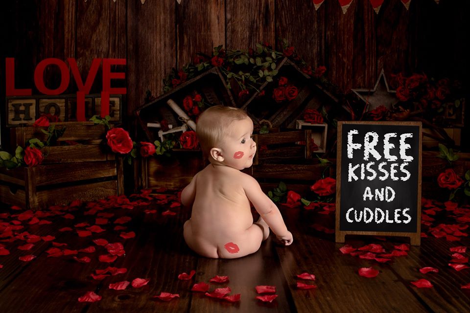 Kate Valentine's Day Rose Wooden Backdrop Designed by Jia Chan Photography -UK