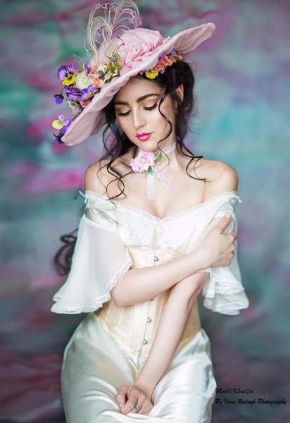 Kate Pink Flowers Valentine's Day Abstract Portrait Photography Backdrops -UK