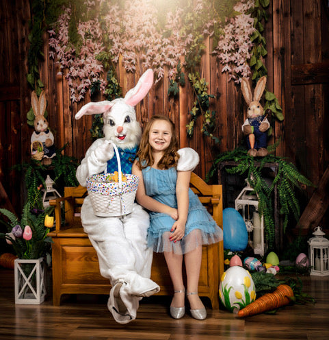 Kate Easter Egg Backdrop Wood Wall Designed by Emetselch -UK