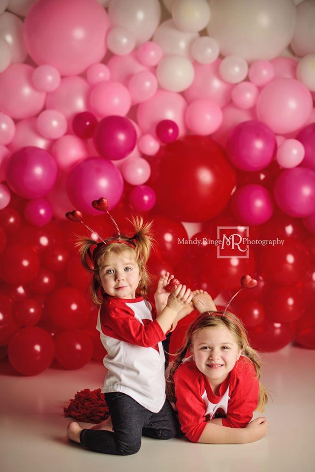 Kate Valentine’s Day Balloon Wall Backdrop for Photography Designed by Mandy Ringe Photography -UK