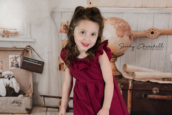 Kate Back to school Children Travel Around the World Adventurer Pilot Backdrop for photography Designed By JFCC -UK