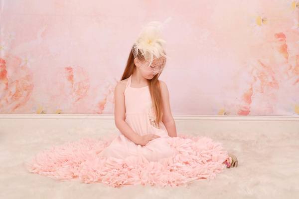 Kate Fine Art Watercolors Orange Flowers Backdrop Designed by Veronika Gant -UK