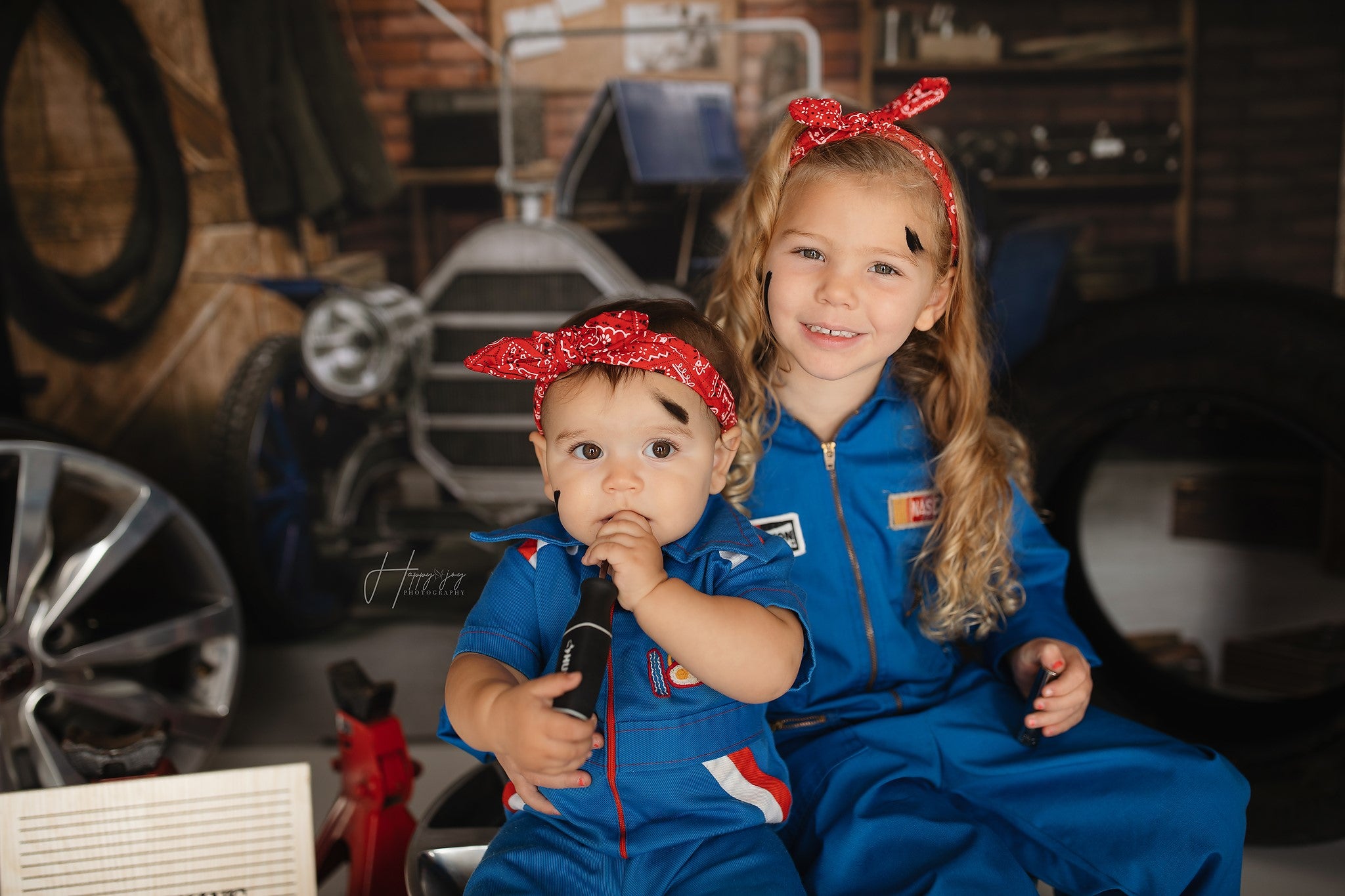 Kate Father's Day Garage Car Workshop Backdrop for Boy Photography -UK