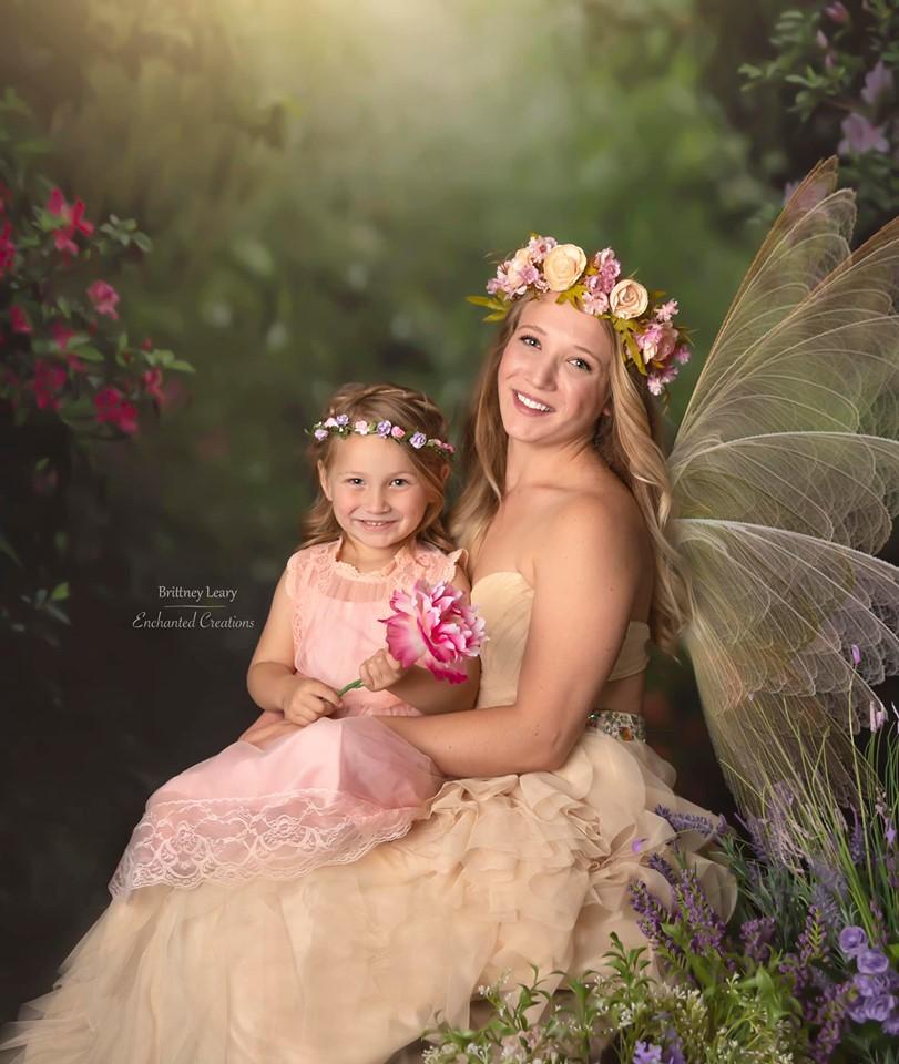 Kate Pink Flower Garden Fairy Lights spring Backdrop Designed by Pine Park Collection -UK