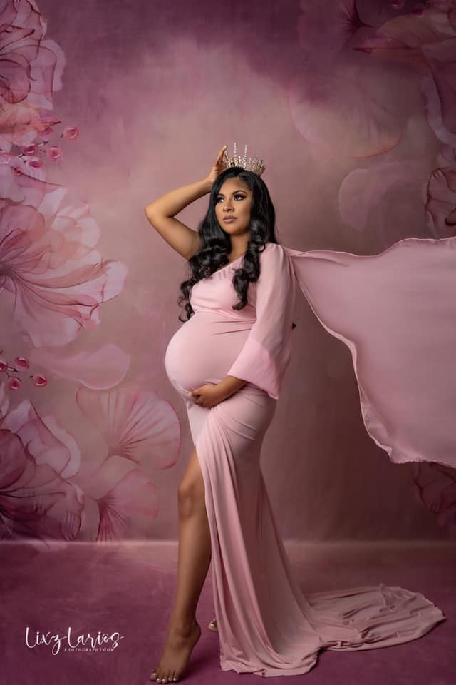 Kate Sweep Fine Art Flower Blurry Pink Backdrop Designed by GQ -UK